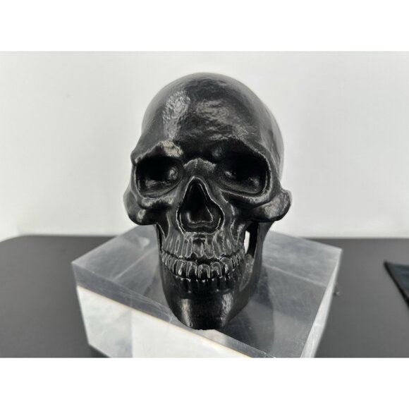 Metal Accent Black Matte Skull (aprox 6”x7”) - Picture 3 of 10